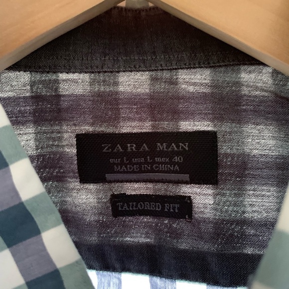 Men’s shirt from Zara. Check print. Size Large. - Picture 2 of 3